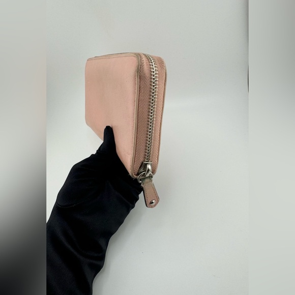 Coach Madison Pleated Zip Around Wallet Pink with Silver Hardware - Picture 10 of 11